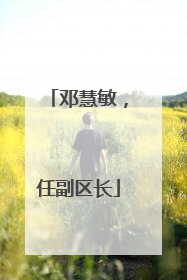邓慧敏，任副区长