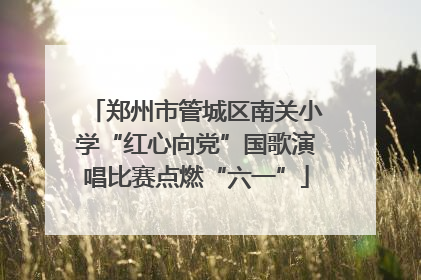 郑州市管城区南关小学“红心向党”国歌演唱比赛点燃“六一”
