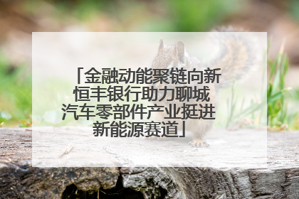 金融动能聚链向新 恒丰银行助力聊城汽车零部件产业挺进新能源赛道