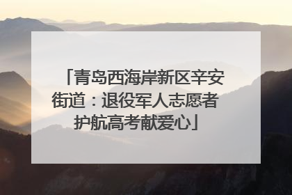 青岛西海岸新区辛安街道：退役军人志愿者护航高考献爱心