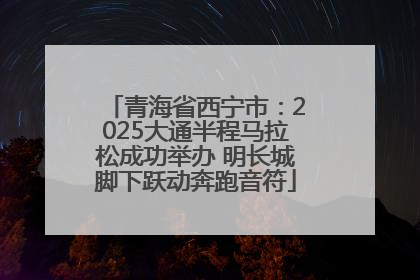 青海省西宁市：2025大通半程马拉松成功举办 明长城脚下跃动奔跑音符