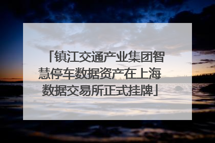 镇江交通产业集团智慧停车数据资产在上海数据交易所正式挂牌