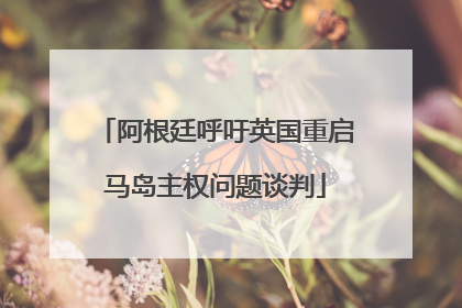 阿根廷呼吁英国重启马岛主权问题谈判