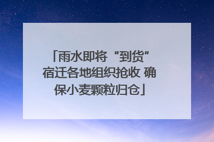 雨水即将“到货” 宿迁各地组织抢收 确保小麦颗粒归仓