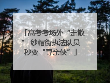 高考考场外“走散” 纱帽街执法队员秒变“寻亲侠”