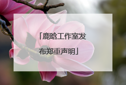 鹿晗工作室发布郑重声明