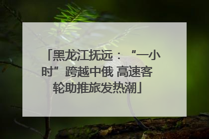黑龙江抚远：“一小时”跨越中俄 高速客轮助推旅发热潮