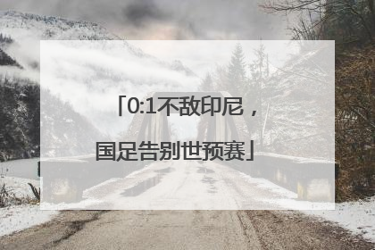 0:1不敌印尼，国足告别世预赛