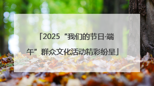 2025“我们的节日·端午”群众文化活动精彩纷呈