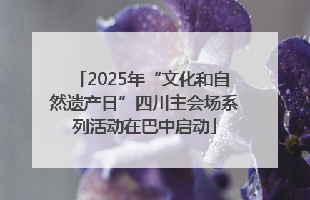 2025年“文化和自然遗产日”四川主会场系列活动在巴中启动