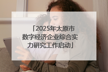 2025年太原市数字经济企业综合实力研究工作启动