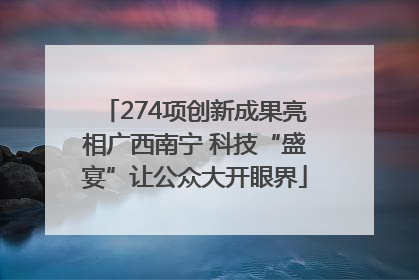 274项创新成果亮相广西南宁 科技“盛宴”让公众大开眼界