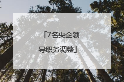7名央企领导职务调整