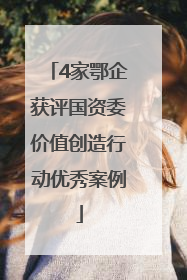 4家鄂企获评国资委价值创造行动优秀案例