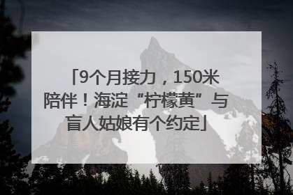 9个月接力，150米陪伴！海淀“柠檬黄”与盲人姑娘有个约定